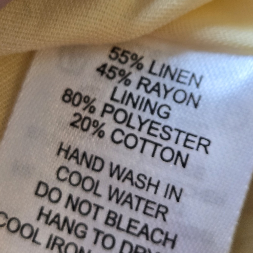 Rachel Zoe Women's Large Yellow Linen Blend Ruffle Trim Button Front Vest Top... - Picture 12 of 16